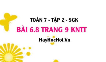 Bài 6.8 trang 9 Toán 7 Tập 2 Kết nối tri thức